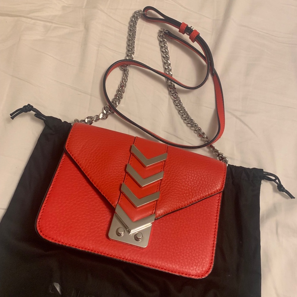 Sold❌Mackage Zed Flame Red Leather Crossbody Bag